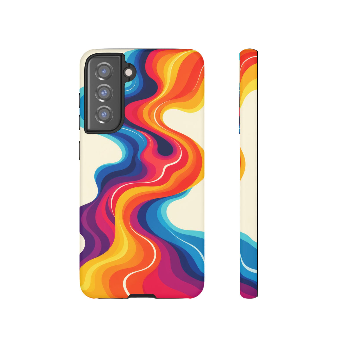 Chromatic Current Samsung Galaxy Tough Case | retro waves