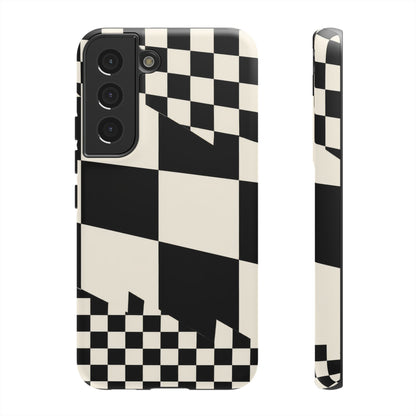 Check Shift Samsung Galaxy Tough Case | Black & White Checkerboard