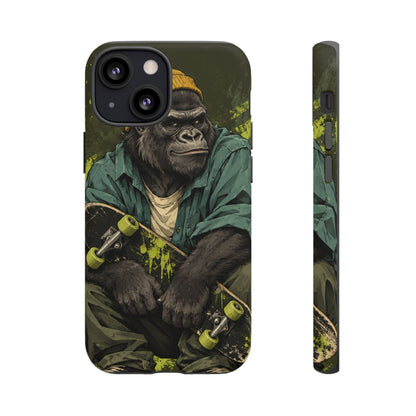 Concrete Jungle iPhone Tough Case | Skater Gorilla Illustration