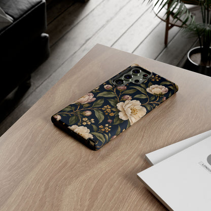 Dark Floral Samsung Galaxy Tough Case | Midnight Camellia