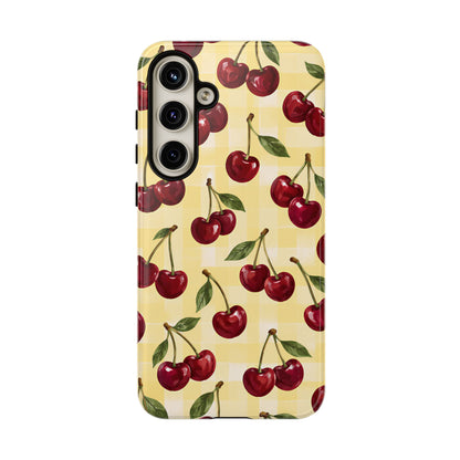 Cherry Gingham Samsung Galaxy Tough Case | Cherry Picnic