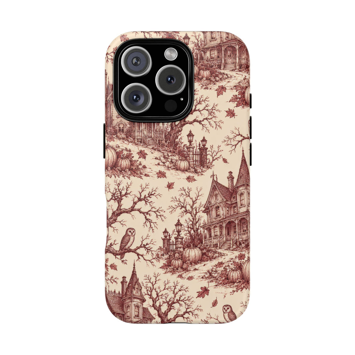 Haunted Estate Toile iPhone Tough Case | halloween toile