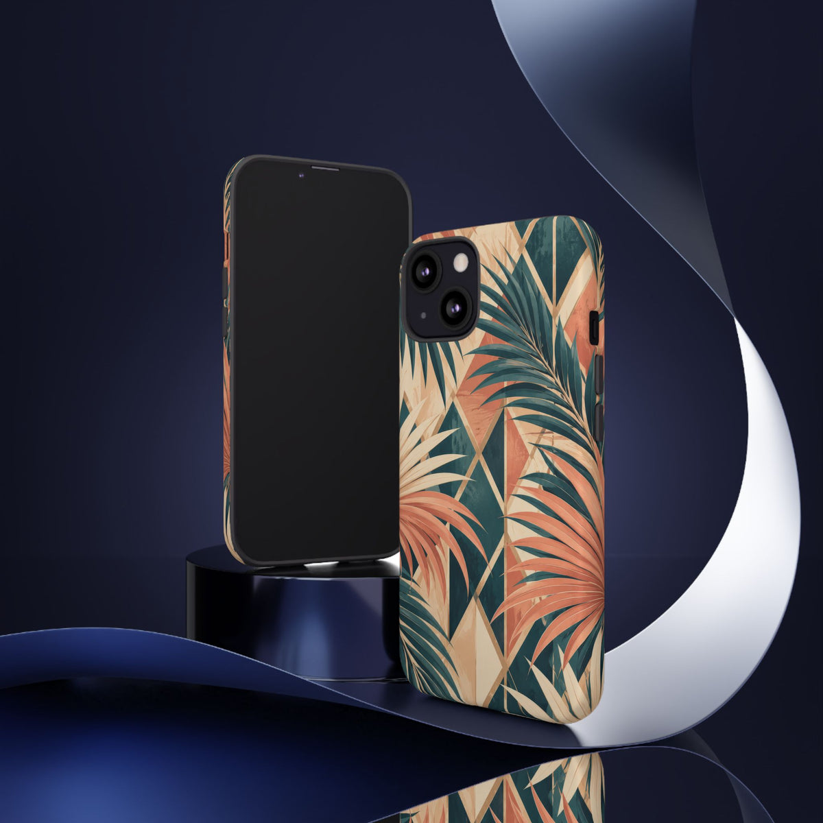 Coral Palm Pavilion iPhone Tough Case | art deco