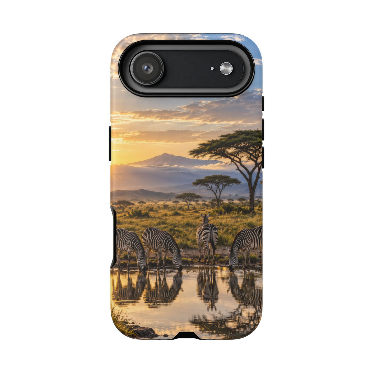 Zebra Water Mirror iPhone Tough Case | zebra safari
