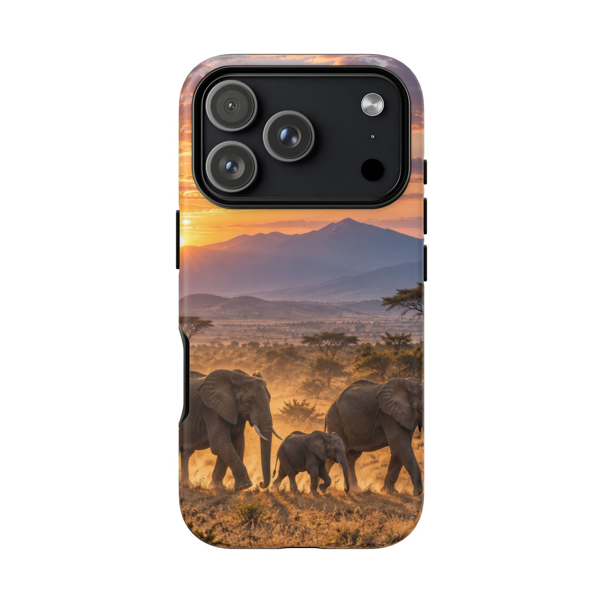 Elephants at First Light iPhone Tough Case | african elephants