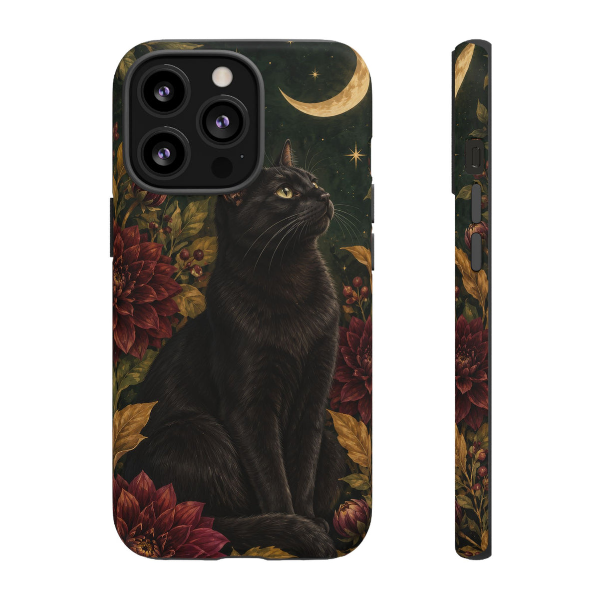 Midnight Familiar iPhone Tough Case | black cat