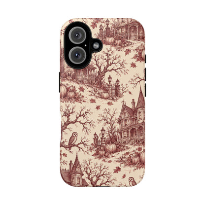 Haunted Estate Toile iPhone Tough Case | halloween toile