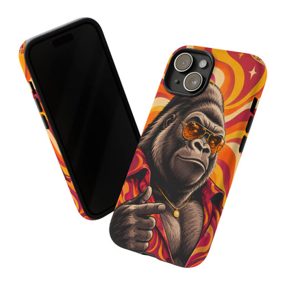 Velvet Groove iPhone Tough Case | Retro Disco Gorilla Art