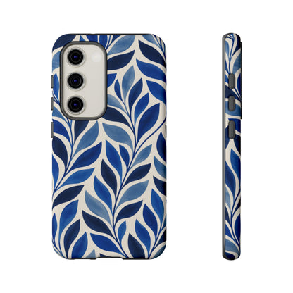Cobalt Current Samsung Galaxy Tough Case | Cobalt Blue Leaf Pattern