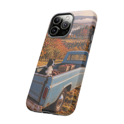 Blue Truck October iPhone Tough Case | border collie