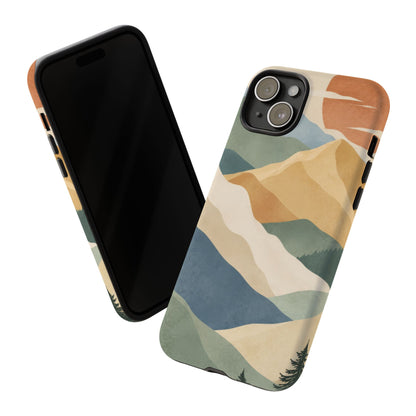Sage Summit iPhone Tough Case | abstract mountains