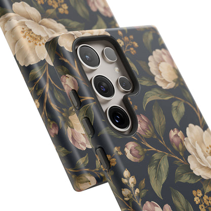 Dark Floral Samsung Galaxy Tough Case | Midnight Camellia