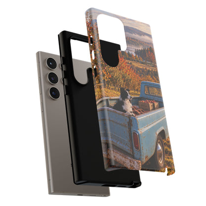 Blue Truck October Samsung Galaxy Tough Case | border collie