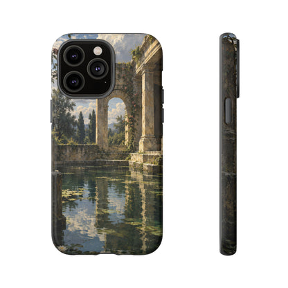 The Flooded Court iPhone Tough Case | Ancient Garden Landscape