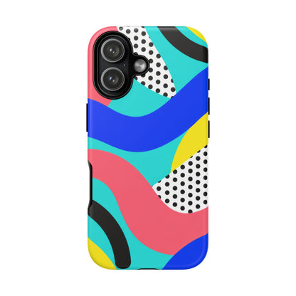 Poolside Pop iPhone Tough Case | Wavy Color Block