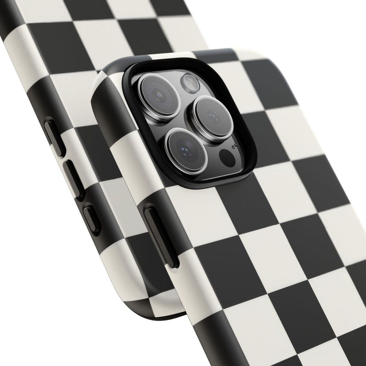Classic Check iPhone Tough Case | Black & White Checkerboard