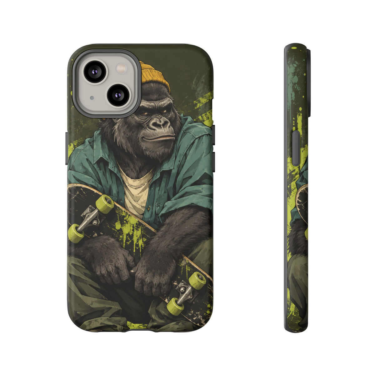 Concrete Jungle iPhone Tough Case | Skater Gorilla Illustration