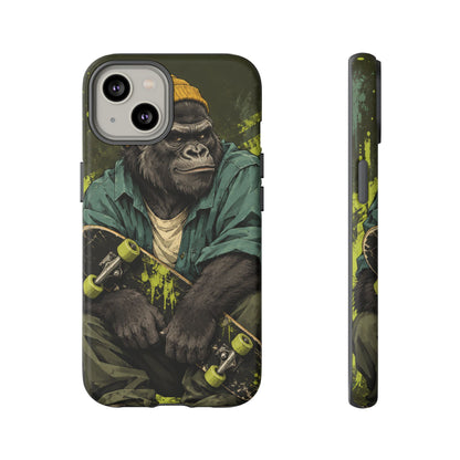Concrete Jungle iPhone Tough Case | Skater Gorilla Illustration