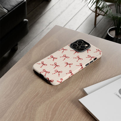 Red Bow iPhone Tough Case | Ribbon Waltz