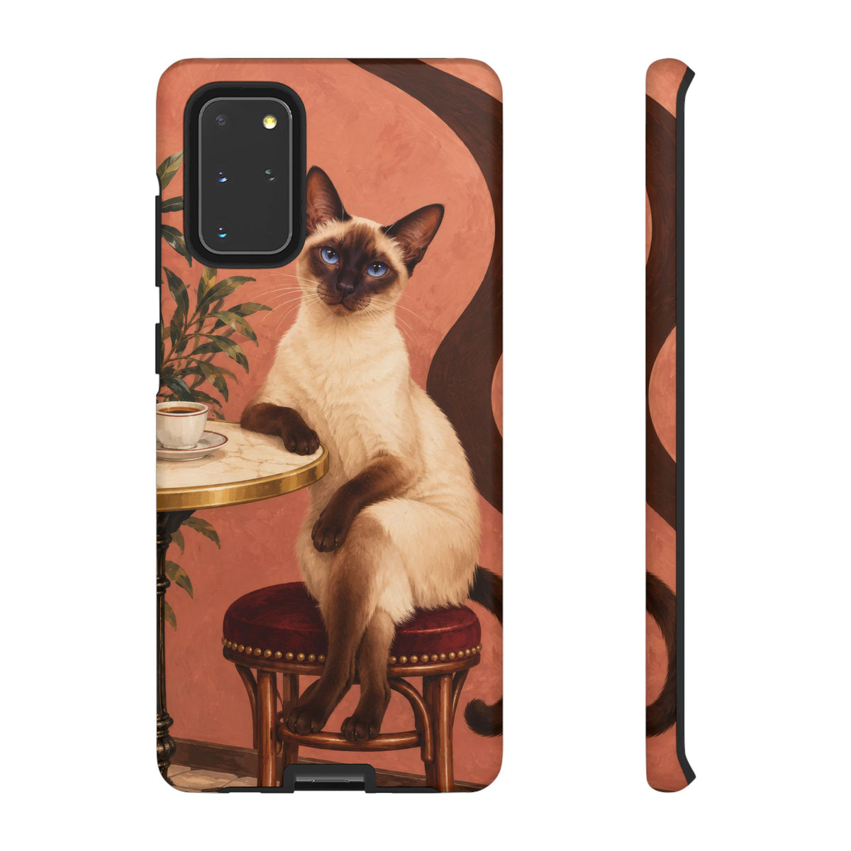 Espresso Cat Club Samsung Galaxy Tough Case | siamese cat