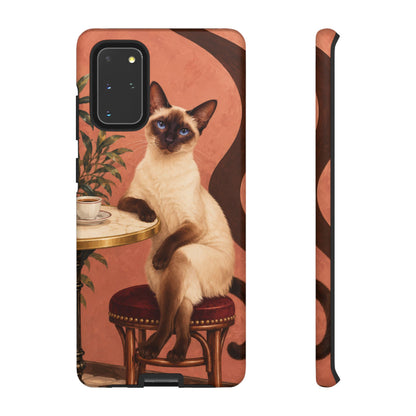 Espresso Cat Club Samsung Galaxy Tough Case | siamese cat