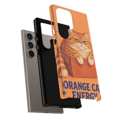 Orange Cat Energy Samsung Galaxy Tough Case