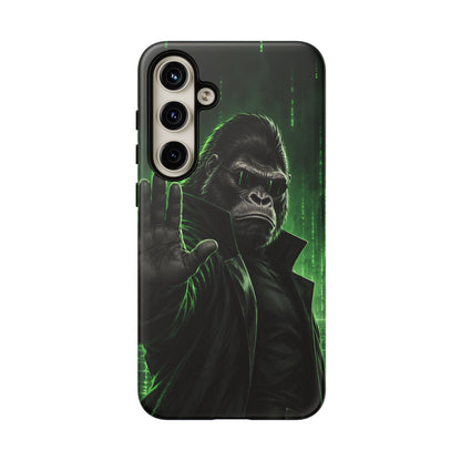 Cyberpunk Gorilla Samsung Galaxy Tough Case | Neon Code Silverback