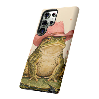 Cowboy Frog Samsung Galaxy Tough Case | Pink Hat Bullfrog