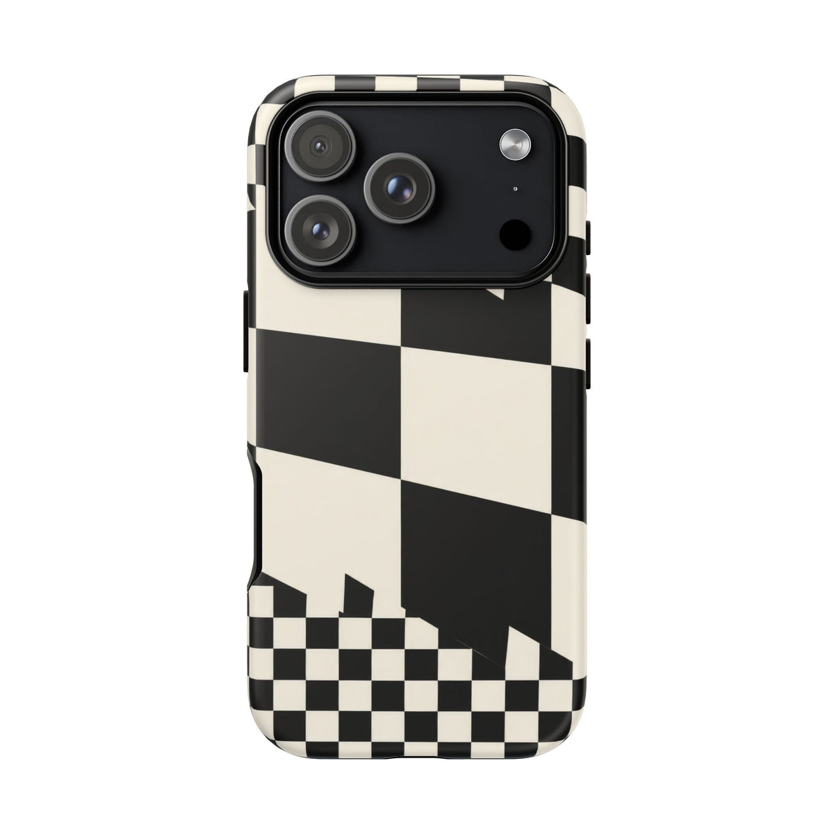 Check Shift iPhone Tough Case | Black & White Checkerboard
