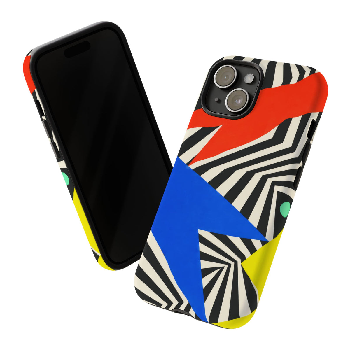 Broken Signal iPhone Tough Case | Optical Stripe Art