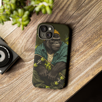 Concrete Jungle iPhone Tough Case | Skater Gorilla Illustration