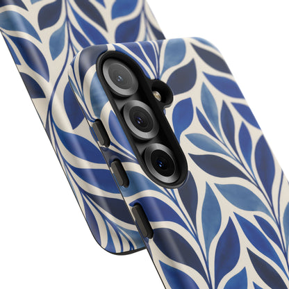Cobalt Current Samsung Galaxy Tough Case | Cobalt Blue Leaf Pattern