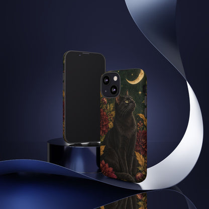 Midnight Familiar iPhone Tough Case | black cat