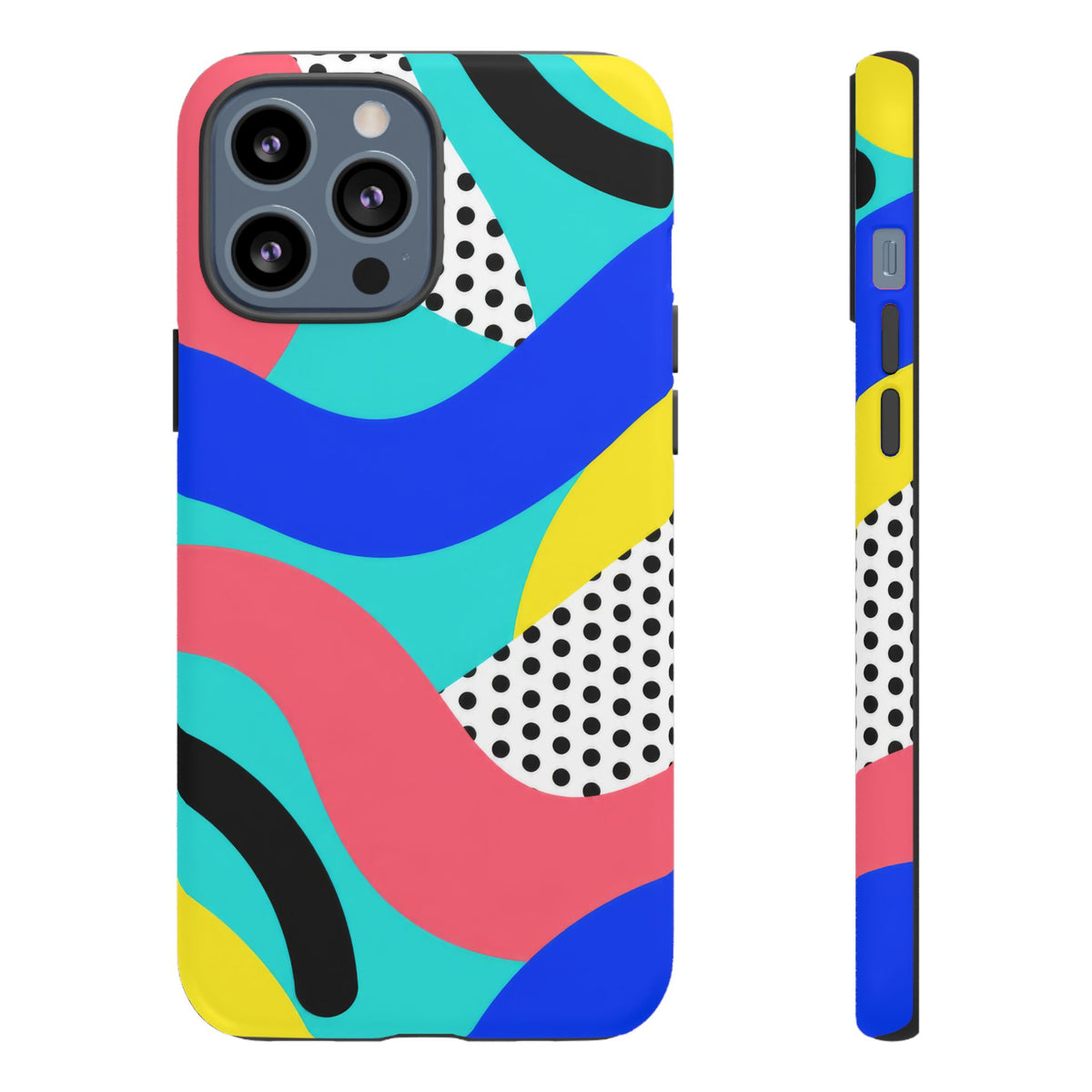 Poolside Pop iPhone Tough Case | Wavy Color Block