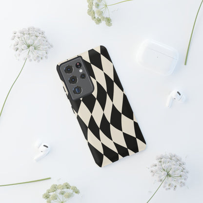 Harlequin Sway Samsung Galaxy Tough Case | Black & White Harlequin