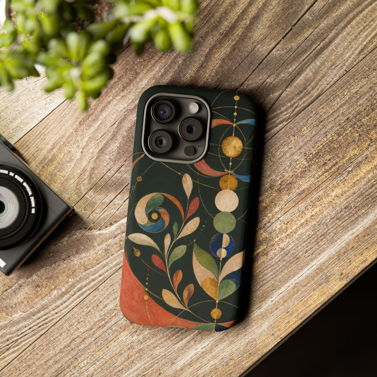 Orbital Garden iPhone Tough Case | Celestial Botanical Geometry
