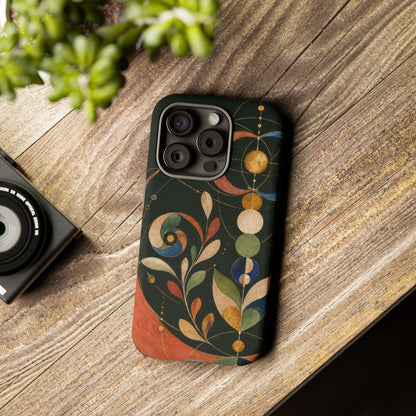 Orbital Garden iPhone Tough Case | Celestial Botanical Geometry