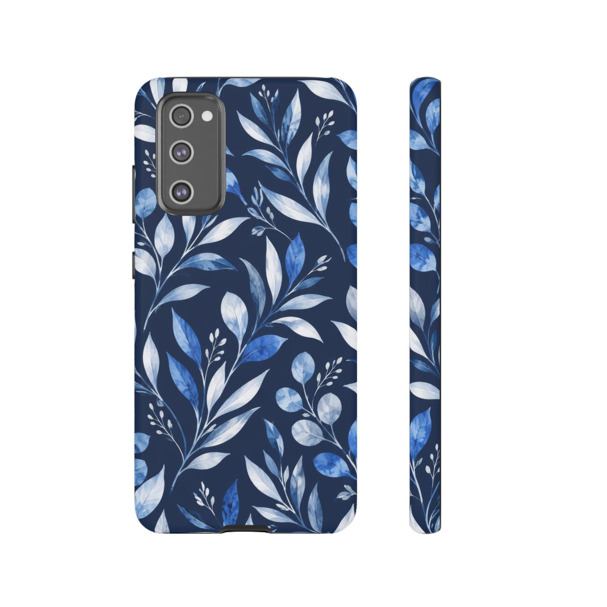 Blue Hour Botanical Samsung Galaxy Tough Case | Blue Botanical Leaf Pattern