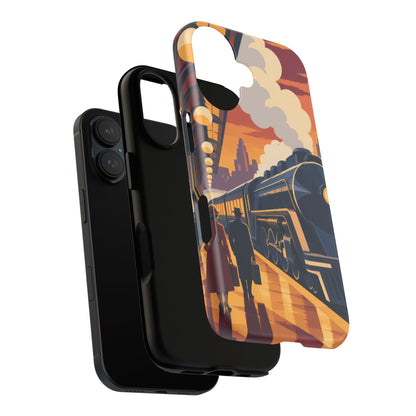 Travel by Train — Night Departure iPhone Tough Case | train travel