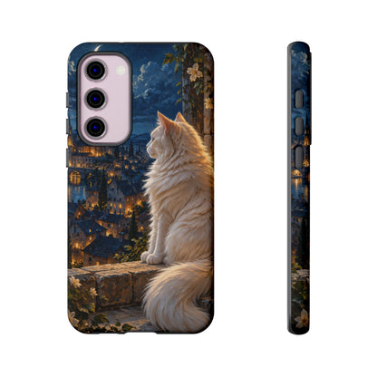 Moonlit Window Samsung Galaxy Tough Case | white cat
