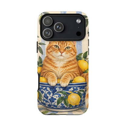 Citrus Inspector iPhone Tough Case | ginger cat