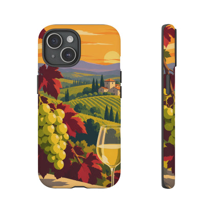 Wine & Grapes — Golden Vintage iPhone Tough Case | wine grapes