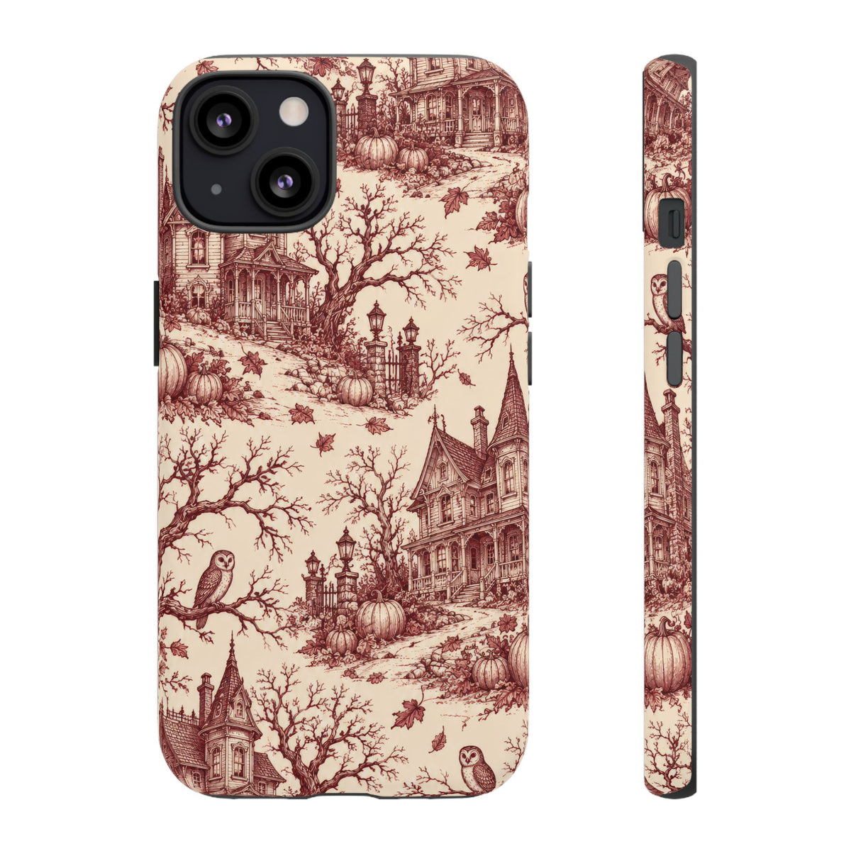 Haunted Estate Toile iPhone Tough Case | halloween toile