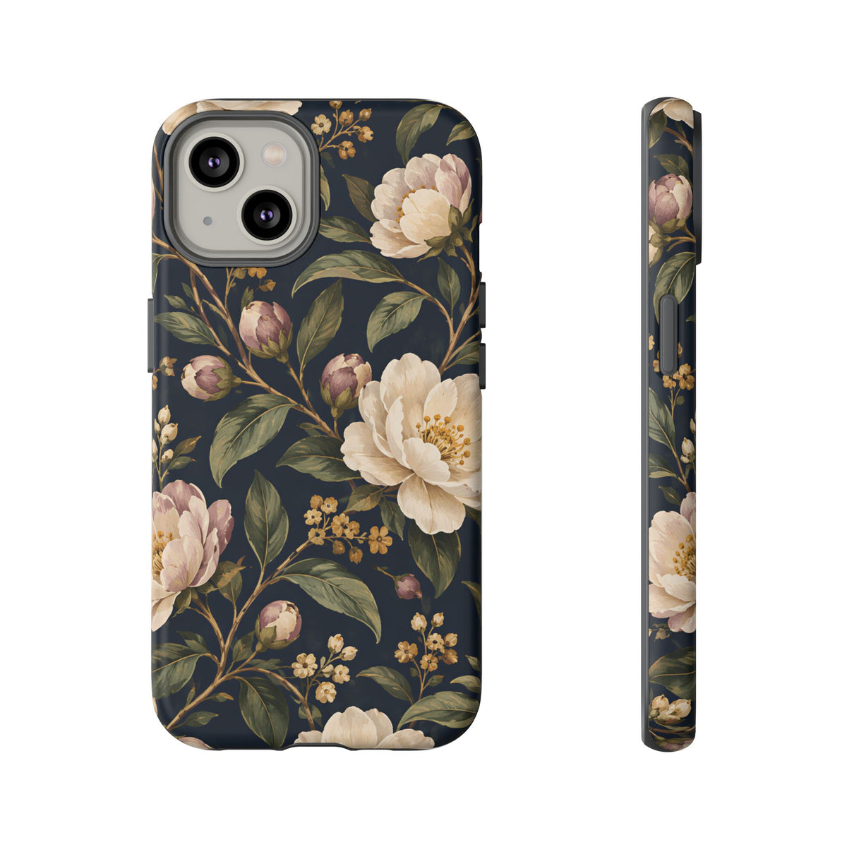 Dark Floral iPhone Tough Case | Midnight Camellia