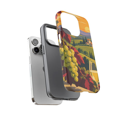 Wine & Grapes — Golden Vintage iPhone Tough Case | wine grapes
