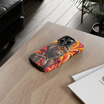 Velvet Groove iPhone Tough Case | Retro Disco Gorilla Art