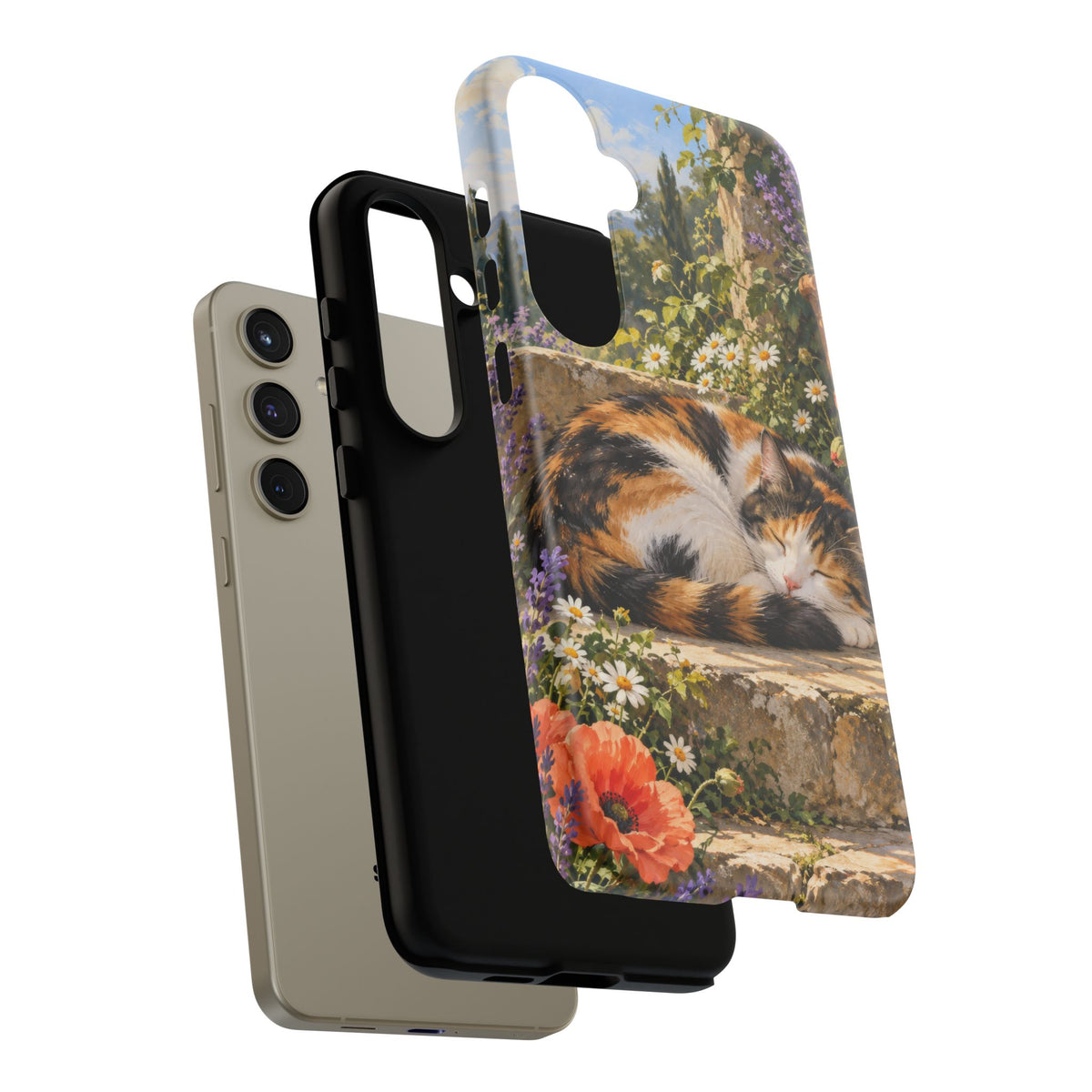 Garden Nap Samsung Galaxy Tough Case | calico cat