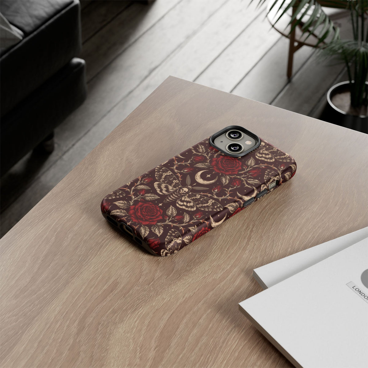 Velvet Moth Masquerade iPhone Tough Case | gothic moth