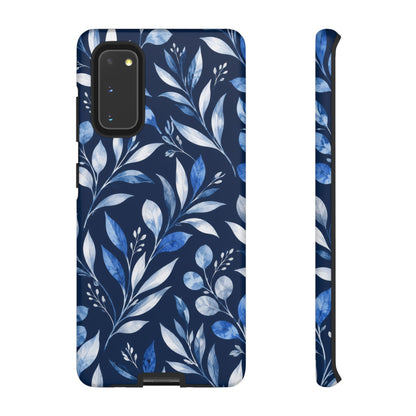 Blue Hour Botanical Samsung Galaxy Tough Case | Blue Botanical Leaf Pattern