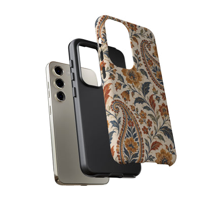 Saffron Heirloom Samsung Galaxy Tough Case | Floral Paisley on Ivory